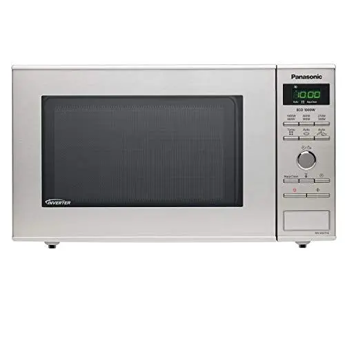 Produktbild: Panasonic NN-SD27HSGTG Mikrowellenherd mit Glasdrehteller, 23 l, 1000 W, 10 automatische Programme, automatisches Auftauen, 6 Leistungsstufen, Timer, digitales LED-Display, Edelstahl & Silber