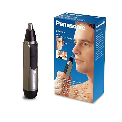 Produktbild: Panasonic Nasen-/Ohren-Haarschneider ER-412 mit Batteriebetrieb