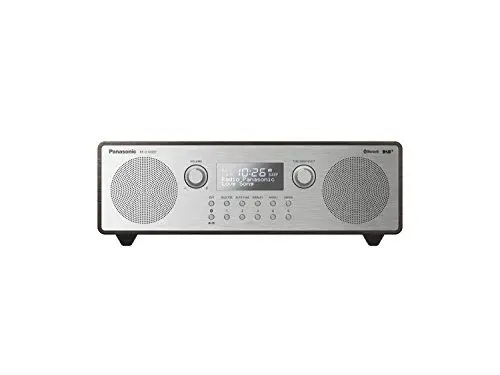 Produktbild: Panasonic RF-D100BTEGT Digitalradio im Retro-Design (Stereo Klang, DAB+, UKW Tuner, Netz- und Batteriebetrieb, Bluetooth, AUX) Braun/Silber