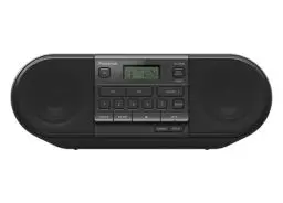 Produktbild: Panasonic RX-D500EG-K CD Boom Box (Radio UKW, CD Player, Netz- und Batteriebetrieb, Sleep Timer) schwarz