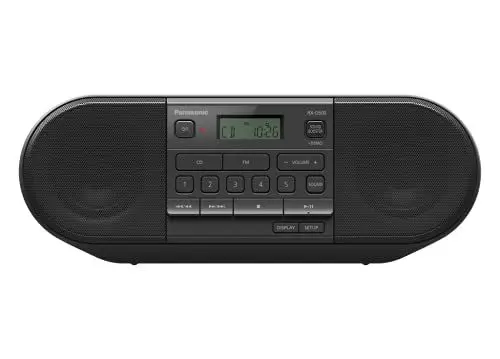 Produktbild: Panasonic RX-D500EG-K CD Boom Box (Radio UKW, CD Player, Netz- und Batteriebetrieb, Sleep Timer) schwarz