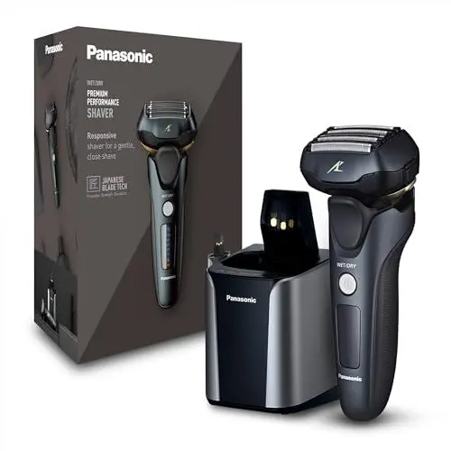 Produktbild: Panasonic Series 800 ES-LV97 Nass/Trocken-Rasierer, 5-fach-Scherkopf mit Linearmotor, inklusiv Reinigungs- und Ladestation, schwarz