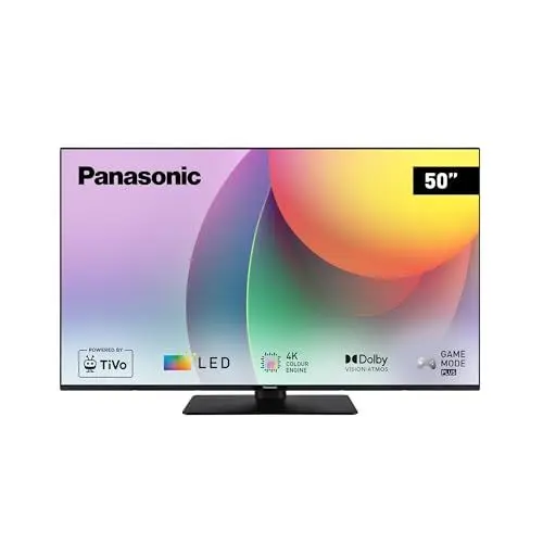 Produktbild: Panasonic TB-50W60AEZ, W60 Serie 50 Zoll 4K Ultra HD LED Smart TV, 2024, TiVo, 4K-Farbengine, Dolby Vision & Atmos, Game Mode Plus, für EIN außergewöhnliches visuelles Erlebnis