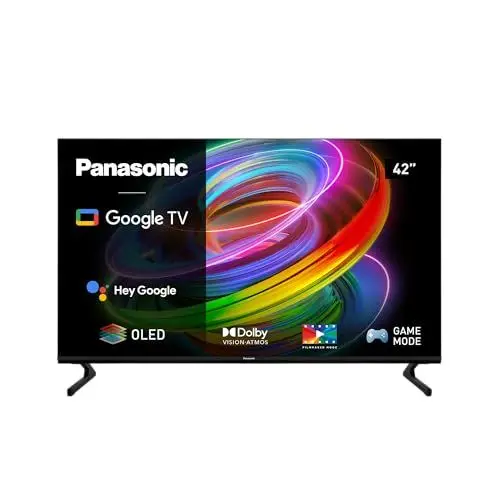Produktbild: Panasonic TX-42MZ700E, 42 Zoll 4K Ultra HD OLED Smart 2023 TV, High Dynamic Range (HDR), Dolby Atmos & Dolby Vision, Android TV, Google Assistant, Chromecast, 2 fuß-sockel, Fernbedienung, Schwarz