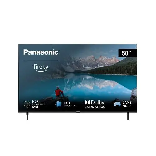 Produktbild: Panasonic TX-50MXW834, 50 Zoll 4K Ultra HD LED Smart TV, High Dynamic Range (HDR), Dolby Atmos & Dolby Vision, Fire TV, Prime Video, Alexa, Netflix, Game Modus, Schwarz