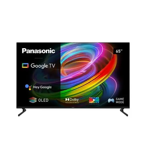Produktbild: Panasonic TX-65MZ700E, 65 Zoll 4K Ultra HD OLED Smart 2023 , High Dynamic Range (HDR), Dolby Atmos & Dolby Vision, Android TV, Google Assistant, Chromecast, 2 fuß-sockel, Fernbedienung, Schwarz