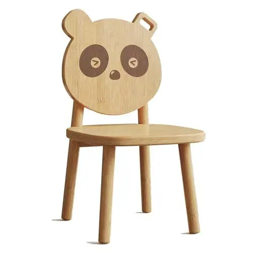 Produktbild: Panda Kinderstuhl - 36x31x55cm - Bambusholz