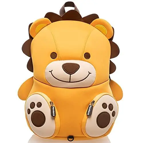 Produktbild: Pandana Großer Kinderrucksack Lenny Löwe mit Brustgurt für Jungen und Mädchen im Kindergarten oder Kita aus isolierendem atmungsaktiven Neopren