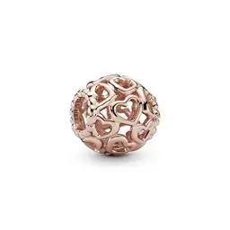 Produktbild: PANDORA Charm All Over Herzen 14 Karat rosévergoldete Metalllegierung Moments Collection