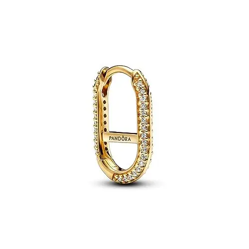 Produktbild: PANDORA ME Pavé Link-Ohrring aus 14 Karat vergoldeter Metalllegierung mit Cubic Zirkonia, Kompatibel mit PANDORA ME, Höhe: 17mm, 269682C01