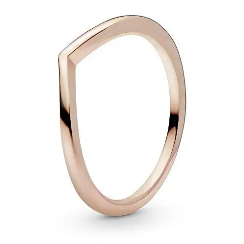 Produktbild: PANDORA Polished Wishbone Ring in Roségold mit 14 Karat rosévergoldete Metalllegierung Timeless Collection, Größe 56