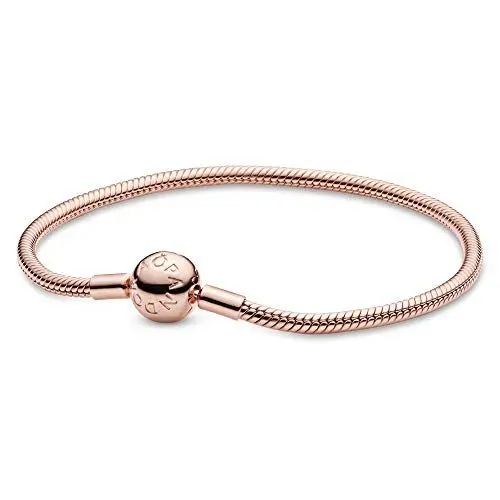 Produktbild: PANDORA Schlangen-Gliederarmband in Roségold 14 Karat rosévergoldete Metalllegierung aus der PANDORA Moments Collection, 18cm