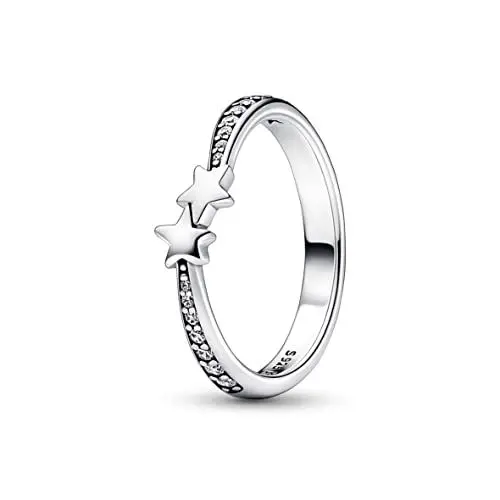 Produktbild: PANDORA Sternschnuppen Funkelnder Ring aus Sterling-Silber mit Cubic Zirkonia Steinen verziert, Moments Collection, Größe: 52, 192365C01-52