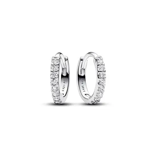 Produktbild: PANDORA Timeless Funkelnde Huggie Ohrringe aus Sterling Silber mit Zirkonia, 293015C01