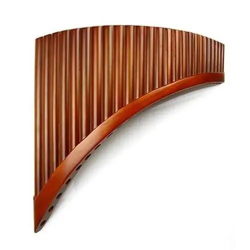 Produktbild: Panflöte Handgefertigte Panflöte Mit 25 Pfeifen C-Taste Panflöten Holzblasinstrument Traditionelles Musikinstrument(Right)