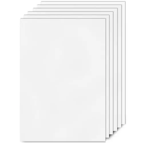 Produktbild: pangdapengpeng 6 Stück Polypropylen Platte Weiß, A4 Kunststoffplatten 21 x 29,7 cm, 1mm Stärke Kunststoff Hart-Platten für Modellbau, Modellieren, Kunst, DIY (Weiß)