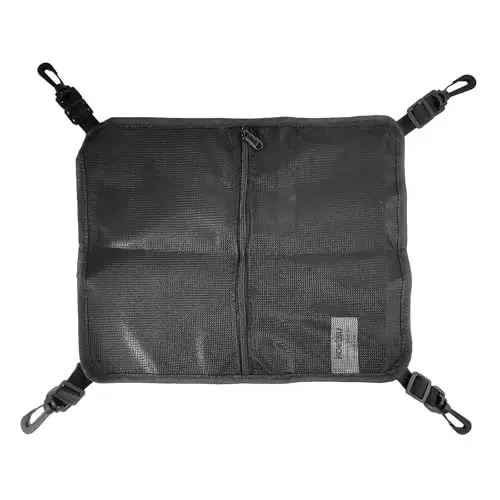 Produktbild: pangdapengpeng Paddleboard Deck Bag Mesh Storage Bag, SUP Aufbewahrung Mesh Bag, Aufbewahrungstasche mit Fester Schnalle für Stand Up Paddle Board Surfbrett, Kajak (Schwarz)