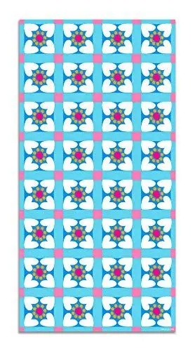 Produktbild: Panorama Agatha Ruiz de la Prada Vinylteppich Küche Lounge - Verschiedene Größen - (Hydraulische Blau Blumen Ränder 200x250cm)