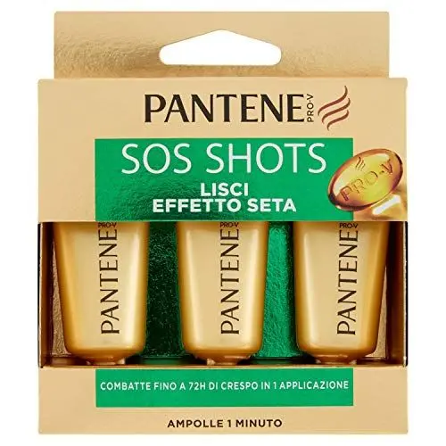 Produktbild: Pantene Haarmaske, Pantenen Pro-V Sos Shots Glatte Seideneffekt, Intensive Behandlung für geschädigtes Haar, konzentrierte und wirksame Formel, 3 x 15 ml