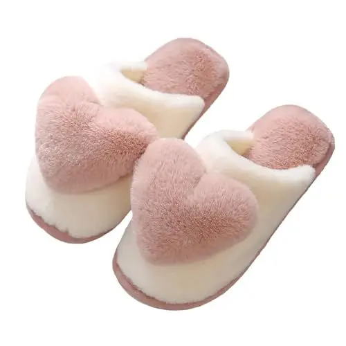 Produktbild: Pantoffeln Damen Gummisohle Flauschige Hausschuhe Damen Schuhe Damen 41 Pinke Pantoffel Hausschuhe Gr 42 Flauschige Puschen Hausschuhe Damen Weich Hausschuhe Damen Kork