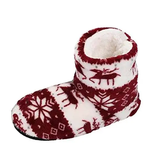 Produktbild: Pantoffeln Weihnachten Damen Schlappen Plusch Hausschuh Warme Plüsch Hausschuhe Unisex Indoor Winterschuhe Flacheschuhe Warm Frauen, Pantoffeln, Hausschuhe,wechsußbett Hausschuhe Damen Warm