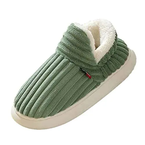 Produktbild: Pantoletten On Cloud Schuhe Herren Patschen Damen Damen Hausschuhe und Winter Mode Einfarbig Bequeme Flache Mit Warmer Rutschfester Herren Badeschuhe Barfuss Schuhe Damen Schwarz (E, 39)