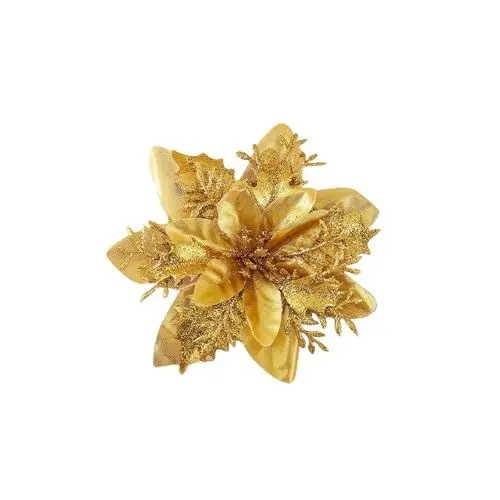 Produktbild: papasgix Glitzernde Weihnachtssterne – künstliche Blumen für Weihnachtsbäume, Hochzeiten, Neujahrsdekorationen, Weihnachtsgirlanden und Kränze