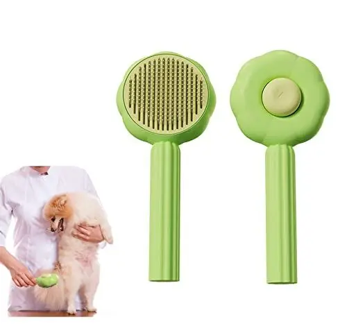 Produktbild: papasgix Haustier Hundebürste Katzenbürste, Wiederverwendbare Tierhaarentferner für Tierhaare, Haar Entferner Haustierbürste für Langhaar und Kurzhaar Sofa Bett Teppich Kratzbaum Grün 1PC