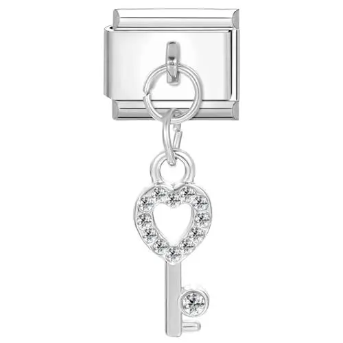 Produktbild: papasgix Italian Charms Module für 9mm Italian Charm Bracelet DIY Italian Style Charms für Damen Abnehmbar Anhänger Italienisches Charm Armband Zubehör Mädchen Junge Geschenk(Blaue Tulpe)