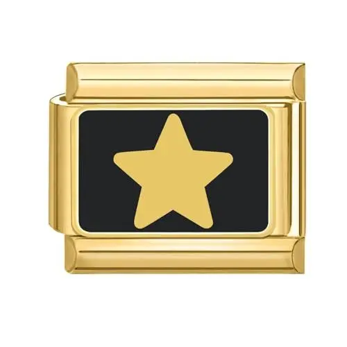 Produktbild: papasgix Italian Charms Module für 9mm Italian Charm Bracelet Gold DIY Italian Style Charms für Damen Abnehmbar Italienisches Charm Armband Zubehör Mädchen Junge Geschenk(Gold Moon)