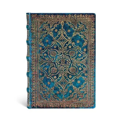 Produktbild: Paperblanks Notizbuch mit Lesebändchen & Innentasche | Azurblau | Midi (170 x 120 mm) | 176 Seiten | Liniert