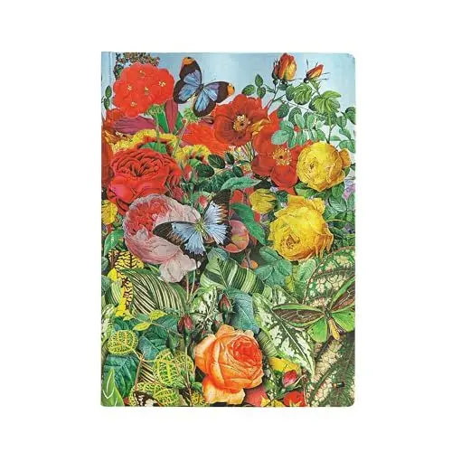 Produktbild: Paperblanks - Naturcollagen Schmetterlingsgarten - Notizbuch Midi Liniert