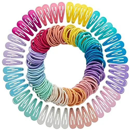 Produktbild: Papierdrachen 200 Haarspangen und Haargummis für feine und lange Haare - langlebig und robust - Kinderspängchen - Haarschmuck in praktischer Aufbewahrungs Box - in vielen Farben