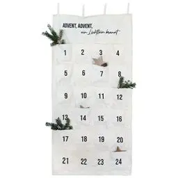 Produktbild: Papierdrachen Adventskalender 2024 aus Stoff zum Befüllen - ein Lichtlein brennt - hochwertig bestickt - Stoffbeutel zum selber Dekorieren - Geschenksäckchen - wiederverwendbarer Wandteppich Set Nr 31