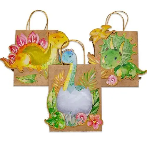 Produktbild: Papierdrachen 3 Laternen zum Selber Basteln - Henkeltüten mit Transparentpapier und Stanzteilen - Dinosaurier - für Mädchen und Jungen - Ideal für Kindergartenkinder Set 5