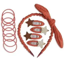 Produktbild: Musselin Haar-Accessoires-Set rost - Set 6