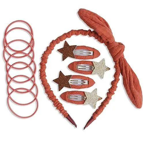 Produktbild: Musselin Haar-Accessoires-Set rost - Set 6