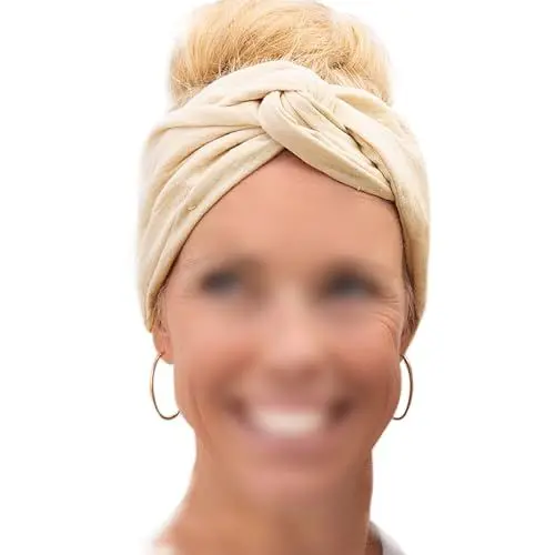 Produktbild: Papierdrachen Musselin Haarband für Damen zum Selbstbinden - Knotenband - Stirnband - Haar Accessoires - Herbst und Sommer - beige - für Frauen