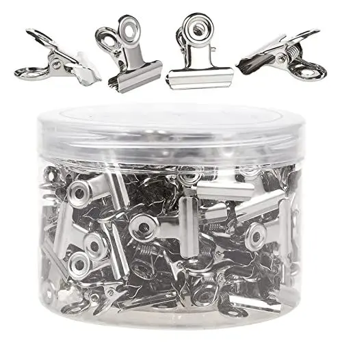 Produktbild: Papierklammern von Juvale (150 Stück) - Mehrzweckklammer, Verschlussclip aus Rostfreiem Edelstahl - Für Zuhause, Küche, Büro, Schule - Silberfarben - 2,2 cm x 2,9 cm
