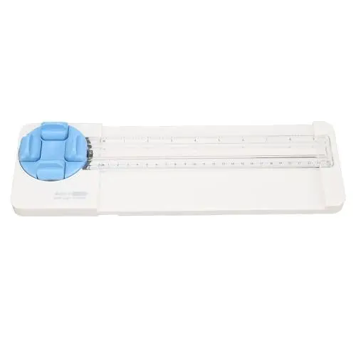 Produktbild: Papierschneider, 4-in-1-Papierschneider mit Sicherem Design und Winkel von 45 Bis 90 Grad Zum Messen Gerader, Gebogener, Gepunkteter Rilllinien, Vielseitiger Bastelschneider mit
