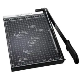 Produktbild: Papierschneider Profi Fotoschneider Papierschneidemaschine Schneidegerät Hebelschneider Schrottmaschineider, für Foto, Papier, Pappe, A4, Schwarz