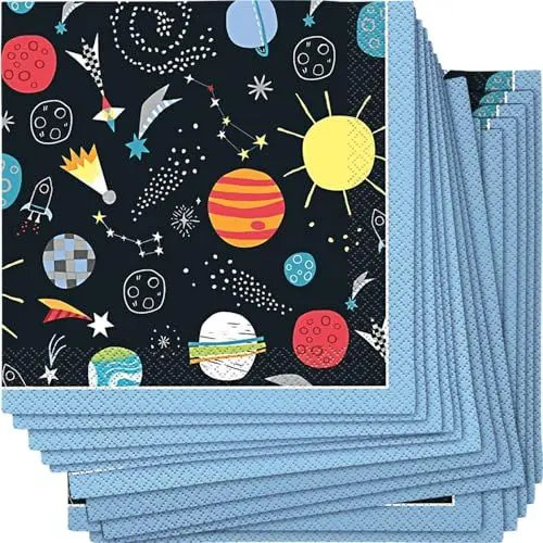 Produktbild: Papierservietten - 16,5 cm - Weltraum-Party - Packung mit 16 Stück