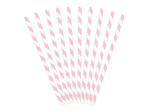 Produktbild: Papierstrohhalme 10er Set 19cm Trinkhalme Einweg Cocktail Strohhalme Getränke Deko Partyzubehör