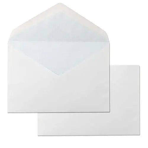 Produktbild: Papierumschläge, Umschlag aus weißem Papier, über Länge 145 x 200 mm, weißer Umschlag aus Papier mit Zugverschluss für Einladungen, Versand oder Lagerung · m-office (1000 Stück, 145 x 200 Stück) 0 mm