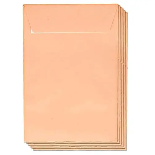 Produktbild: Papierumschläge, kleine Briefumschläge mit Silikonstreifen für Einladungen oder Gastgeschenke für Hochzeiten oder Kommunionen, Maße: 100 x 145 mm, Umschläge für Schmuck oder Samen, 50 Stück