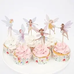 Produktbild: Pappbecher Cupcake Toppers,24 Stück Cupcake Picks Fee,Kuchen Topper Blume Fee,Cupcake Topper Fee,Ballerina Cupcake Topper Cake Picks, für Kinder Baby Party Geburtstag Party Kuchen Dekoration