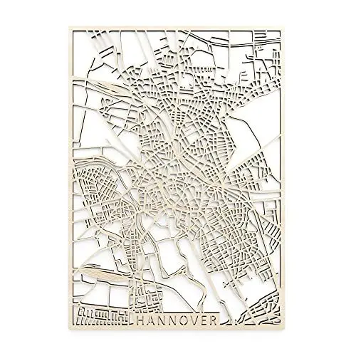 Produktbild: Papurino Stadtplan aus Holz, Hannover