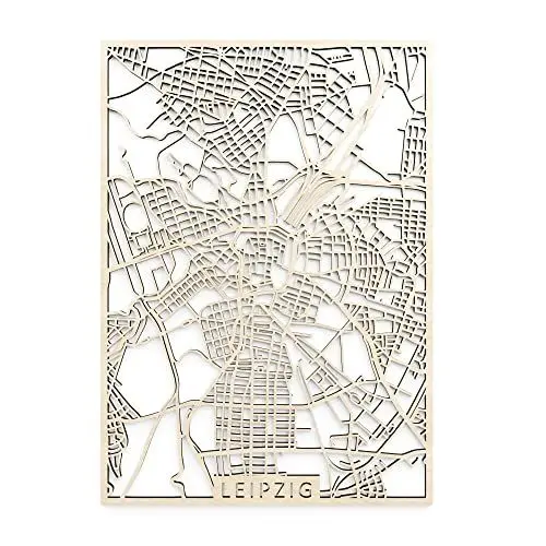Produktbild: Papurino Stadtplan aus Holz, Leipzig