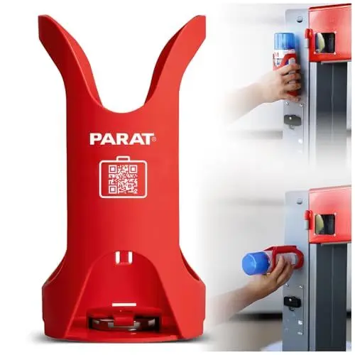 Produktbild: PARAT PARA-X Magnetic Can Holder | Dosenhalter für Spraydosen mit 65 mm Durchmesser | Magnethalter für Werkstatt, Fahrzeugeinrichtung & Werkzeugwagen | Robuste Halterung aus Kunststoff in Rot
