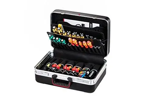 Produktbild: Parat Werkzeugkoffer Classic Plus (Werkzeugtasche für 50 Werkzeuge, Material Con-Pearl, X-ABS-Kunststoff, Aluminium, Tasche mit Kippzylinderschloss, Größe 48 x 36 x 21 cm)